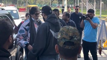 Senior & Junior Bachchan hug each other at the airport