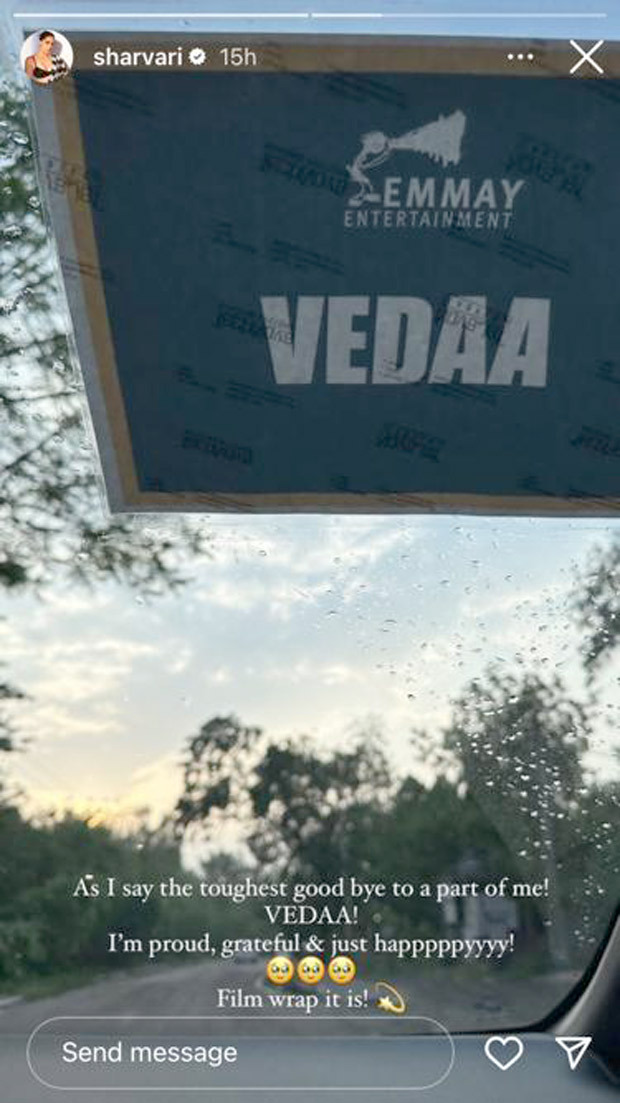 Sharvari Wagh wraps up filming for Nikkhil Advani's Vedaa; calls it “toughest goodbye”