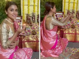 Shriya Saran dons her wedding saree to celebrate the occasion of Ram Mandir inauguration in Ayodhya