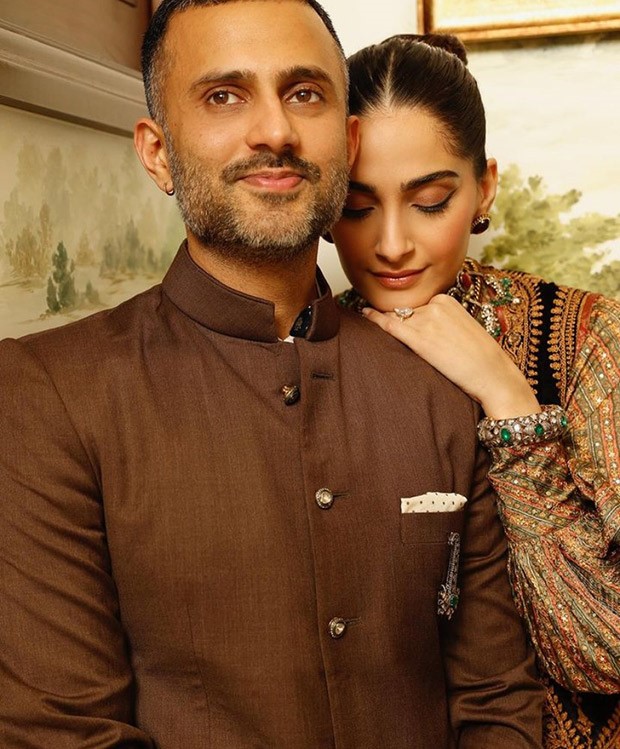 Sonam Kapoor and Anand Ahuja exude regal elegance as they embrace brown ethnic ensembles for a romantic date night