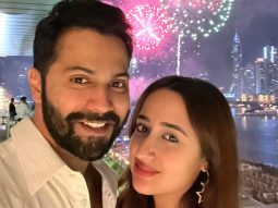 Varun Dhawan and Natasha Dalal ring in 2024 with fireworks display, watch 