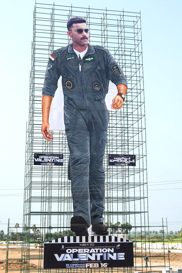Operation Valentine makers install massive 126 ft cutout of Varun Tej on his birthday