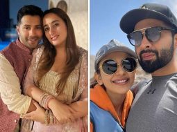 Varun Dhawan and Natasha Dalal arrive in Goa; indulge in welcome drink ahead of Rakul Preet Singh-Jackky Bhagnani’s wedding