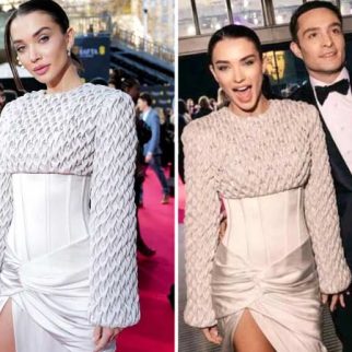 Amy Jackson dazzles in silver corset gown alongside beau Ed Westwick at the BAFTA Awards