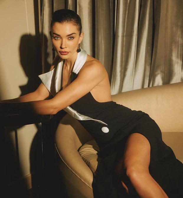 Amy Jackson opts for a monochromatic gown for Crakk promotions and looks absolutely gorgeous
