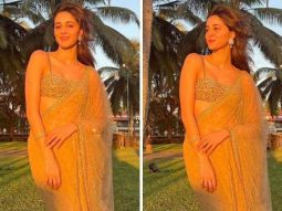 Ananya Panday shimmers in gold, adding Bollywood glamour to Rakul Preet and Jacky Bhagnani’s wedding in Goa