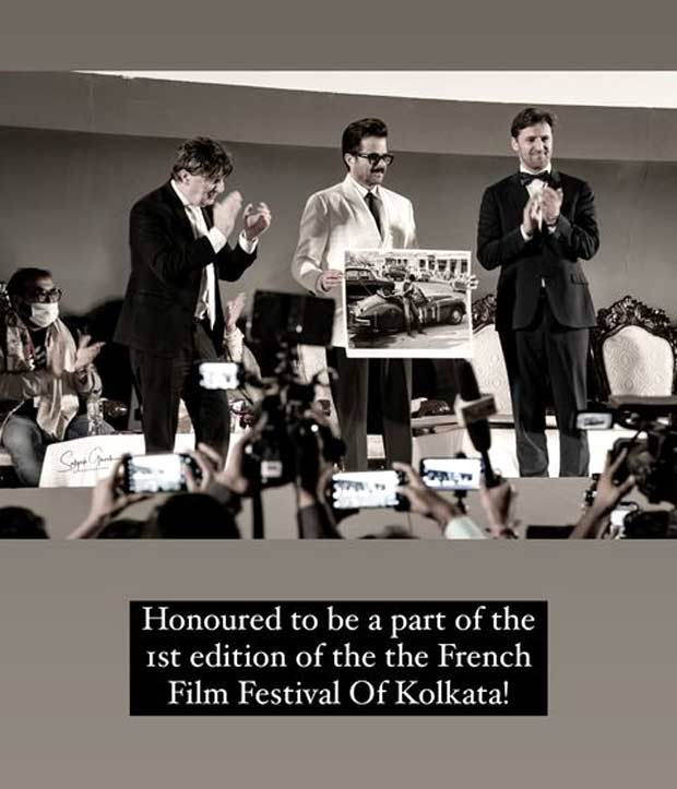 Anil Kapoor receives special honor at the inaugural ceremony of French Film Festival in Kolkata