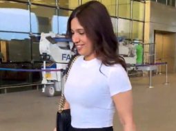 It’s an early morning for Bhumi Pednekar as she greets paps at the airport