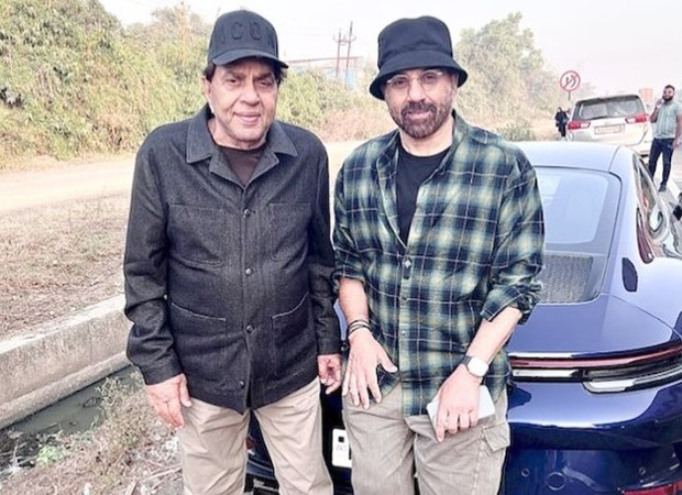 Sunny Deol switches onto ‘Main Nikla Gaddi Leke’ as he explores Udaipur with father Dharmendra; see pic