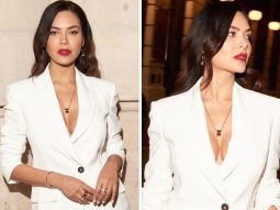 Esha Gupta in white skirt suit is setting work wear goals