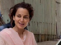 Kangana Ranaut gets clicked by paps in a cheerful & bubbly mood