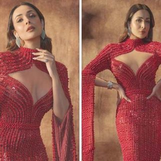 Malaika Arora is an absolute slayer in chic red beaded gown