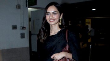 Looking very pretty, paps compliment Manushi Chhillar as she gets clicked at the airport