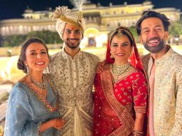 Nakuul Mehta shares photos from the intimate wedding of actress Kashmira Irani and Pilot Akshat Saxena; see pics