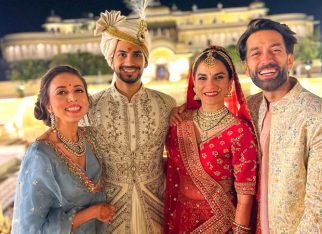 Nakuul Mehta shares photos from the intimate wedding of actress Kashmira Irani and Pilot Akshat Saxena; see pics