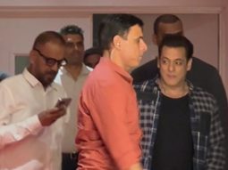 Paps capture a glimpse of Salman Khan as he gets clicked at a screening