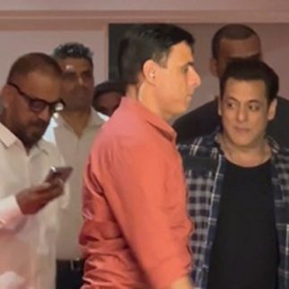 Paps capture a glimpse of Salman Khan as he gets clicked at a screening