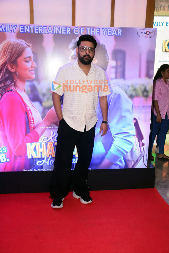 photos guru randhawa saiee manjrekar and others snapped at the special screening of kuch khattaa ho jaay 3 3