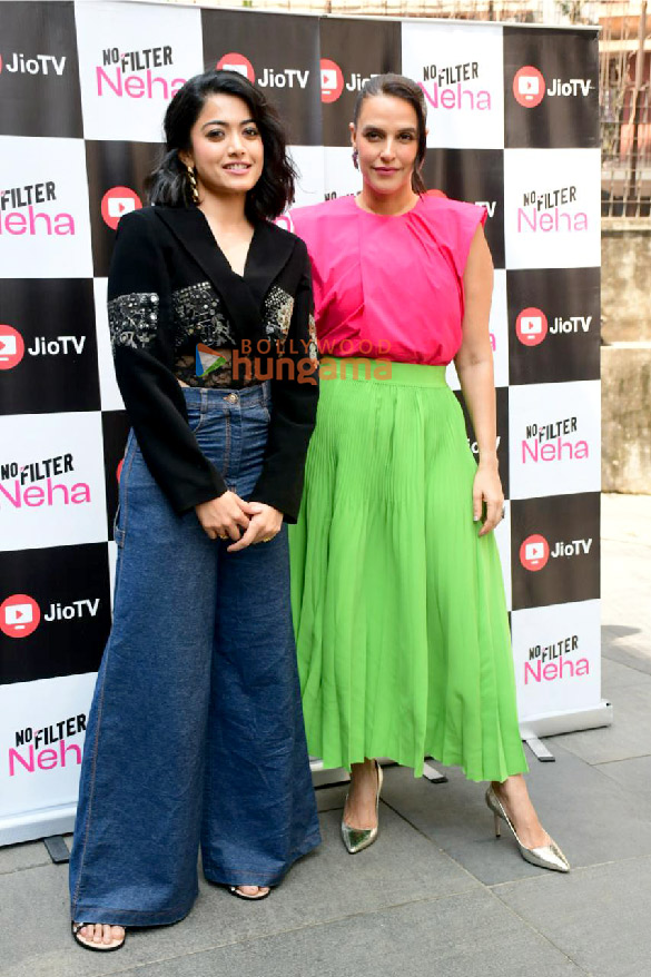 Photos: Rashmika Mandanna and Neha Dhupia snapped on sets of the show No Filter Neha Season 6 | Parties & Events