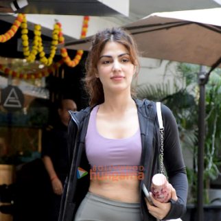 Photos: Rhea Chakraborty spotted outside the gym in Bandra