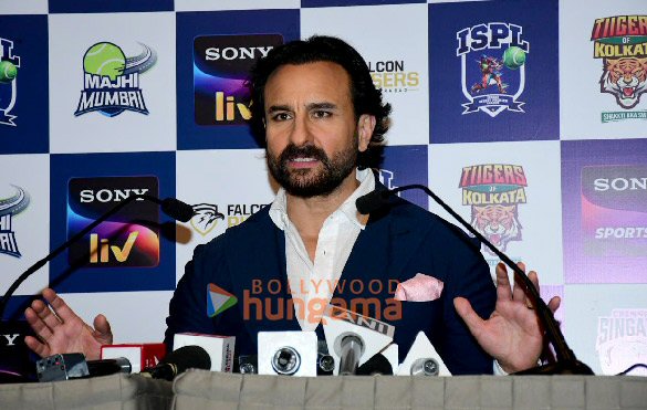 photos saif ali khan and sachin tendulkar snapped at the ispl indian street premiere league 3