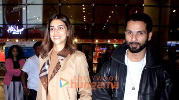 Photos: Shahid Kapoor, Kriti Sanon, Hema Malini and Zanai Bhosle snapped at the airport