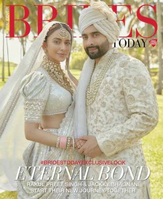 Rakul Preet Singh and Jacky Bhagnani glisten in ivory ensembles by Tarun Tahiliani for their Anand Karaj ceremony