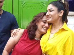 Raveena Tandon gets clicked with Varun Sood & Namrata Sheth