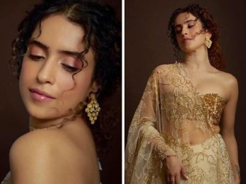 Sanya Malhotra glistens like gold in gold & white saree for Dadasaheb Phalke International Film Festival Awards Sanya Malhotra glistens like gold in gold & white saree for Dadasaheb Phalke International Film Festival Awards