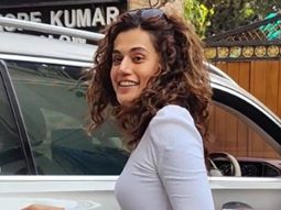 Taapsee Pannu is all smiles as she poses for paps with director Sujoy Ghosh