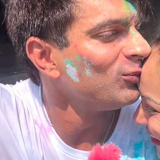 Adorable! Devi is all excited about celebrating Holi with mom & dad, Bipasha Basu & Karan Singh Grover