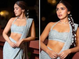 Bhumi Pednekar is every bit an ice princess in an icy blue saree worth Rs.3.85 Lakh at Rakul Preet and Jackky Bhagnani’s wedding