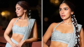 Bhumi Pednekar is every bit an ice princess in an icy blue saree worth Rs.3.85 Lakh at Rakul Preet and Jackky Bhagnani’s wedding