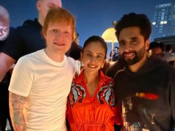 Ed Sheeran meets newlyweds Rakul Preet Singh and Jackky Bhagnani; see pic