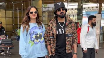 Gippy Grewal & Sargun Mehta are all smiles as they get clicked at the airport