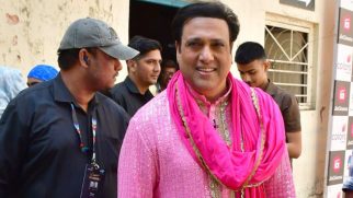 Govinda is all decked up in a pink kurta as he gets clicked at Dance Deewaane sets