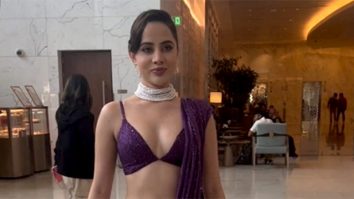 Purple is the new color, Uorfi Javed spices up in her saree