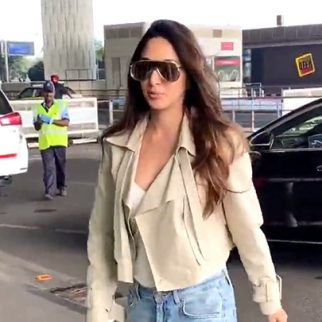 Kiara Advani greets paps as she gets clicked at the airport in her classy look