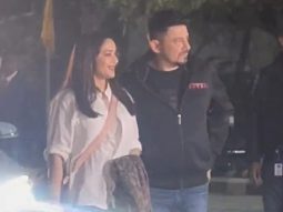 Madhuri Dixit smiles as she poses with husband Sriram Nene