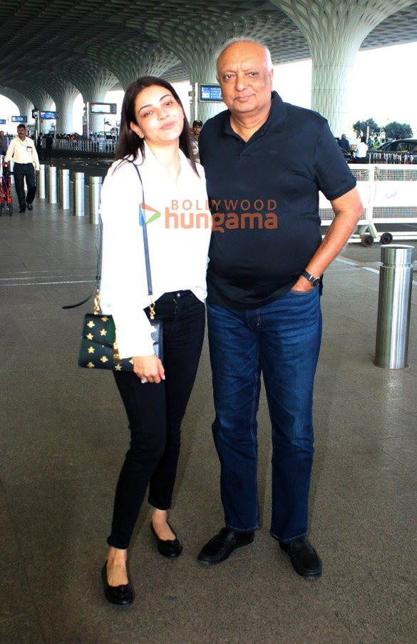 photos kajal aggarwal and neha sharma snapped at the airport 1
