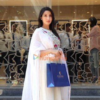 Photos: Nora Fatehi snapped outside Kalyan Jewellers store in Mumbai