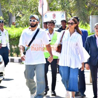 Photos: Ranveer Singh and Deepika Padukone among others snapped at Jamnagar airport