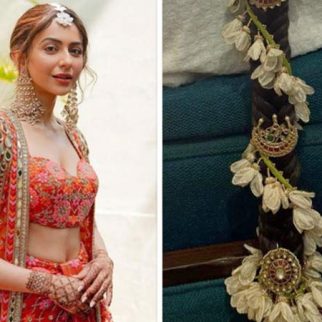Rakul Preet Singh's mesmerizing jewellery and mogra-braided hair stole the limelight at her mehendi ceremony
