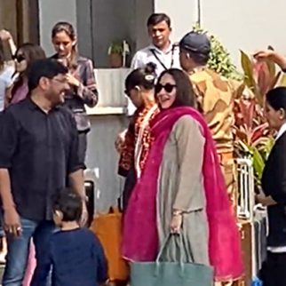 Saif Ali Khan & Kareena Kapoor Khan with baby Jeh & Taimur at the airport