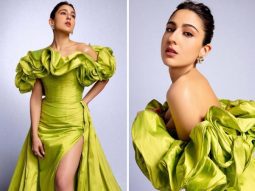 Sara Ali Khan lights up ‘Jhalak Dikhla Jaa’ in a stunning acid lime gown while promoting her upcoming film Murder Mubarak