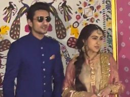 Sara Ali Khan poses for paps in a pink salwar with brother Ibrahim Ali Khan