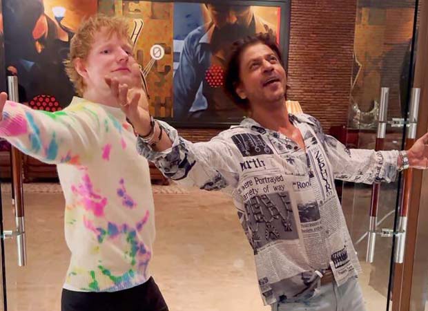 Shah Rukh Khan and Ed Sheeran strike the actor’s signature pose in this cute video; watch