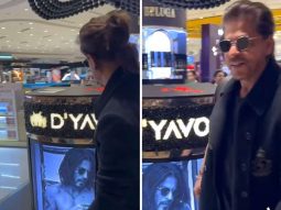 Shah Rukh Khan is a proud dad as he flaunts Aryan Khan’s streetwear brand at duty free at the airport, watch