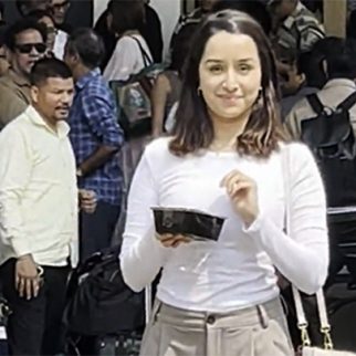 Shraddha Kapoor smiles as she gets clicked at the airport by paps