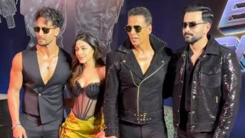 Tiger Shroff, Akshay Kumar, Alaya F & Prithviraj Sukumaran pose together at trailer launch